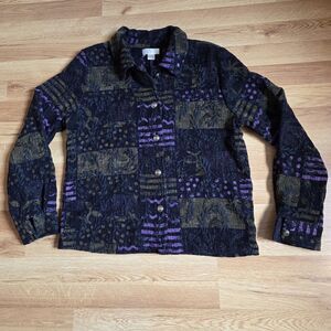 Christopher & Banks Women's Jacket Size S Multicolor Woven Button up